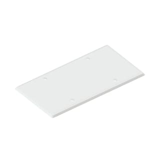 Vegglokk dobbel hvit 2x71mm firkantet for veggboks