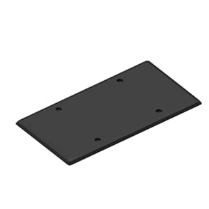 Vegglokk dobbel sort 2x71mm firkantet for veggboks