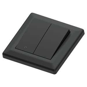 Bryter 16A/2+1 sort innfelt