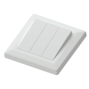 Bryter 16A/1+1+1 polarhvit innfelt