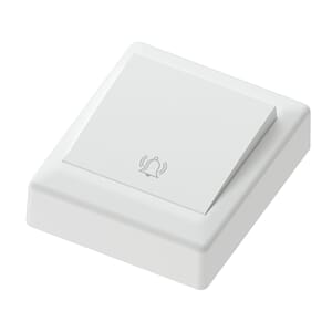 Bryter påvegg ringeklokke 16A/1 polarhvit IP20