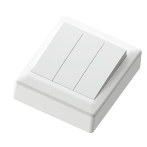 Bryter påvegg 16A/1+1+1 polarhvit IP20