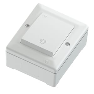 Bryter ringeklokke IP55 16A/1 polarhvit