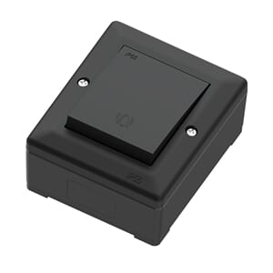 Bryter ringeklokke IP55 16A/1 psort