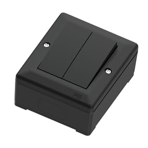 Brytyer IP55 16A/1+1 sort