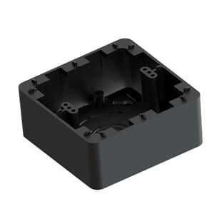 RS kappe enkel sort m/strekk. M3 84x84x35 R6