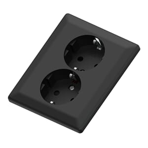 Dobbel stikk. innfelt lav sort 16A/j