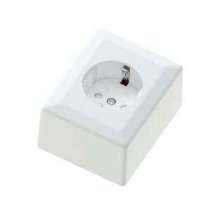 Enkel stikk. på vegg polarhvit 16A/j