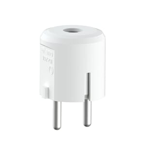 Støpsel 16A m/ topp hvit IP20