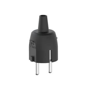 Støpsel PVC 16A m/ topp sort IP20